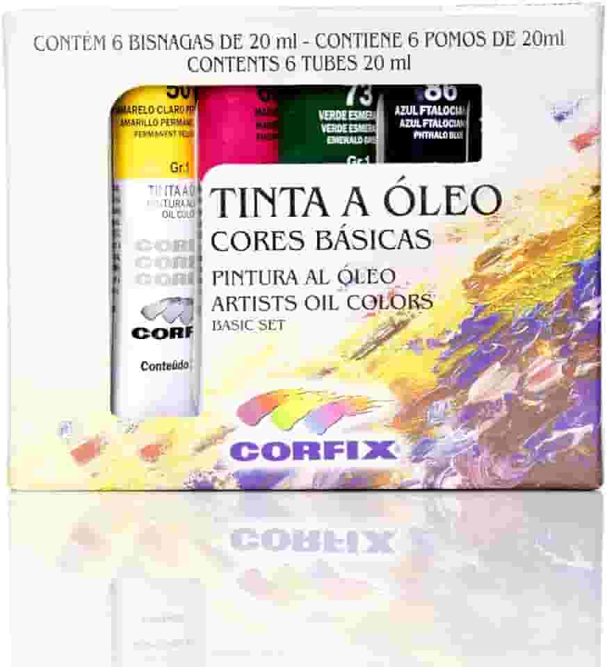 Estojo Tinta Óleo Corfix 20 ml 6 Cores - 30021