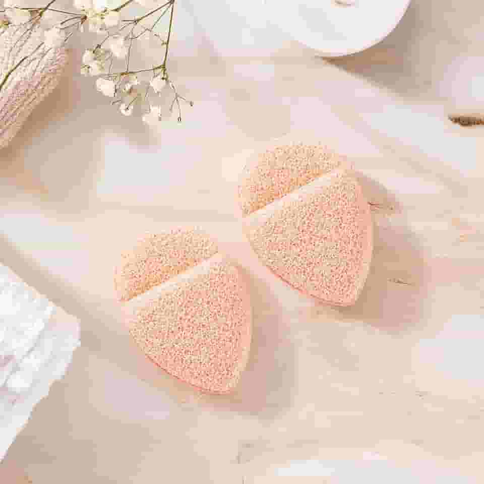 2 peças de limpeza de luvas reutilizáveis esponjas esfoliantes para o rosto