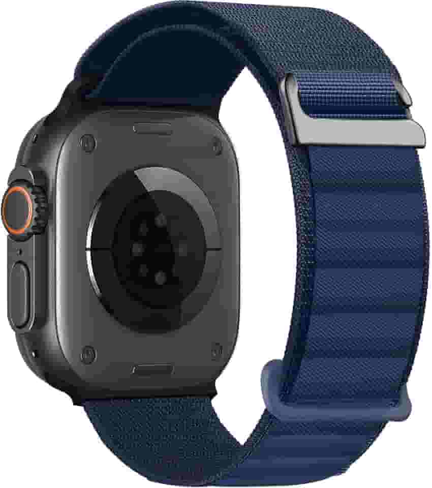 Pulseira de nylon Alpine Loop - compatível com Apple Watch Ultra 2/Ultra de 49 mm, 45 mm e 44 mm, ajustável com pulseira de gancho de metal C para iWatch Ultra 2 iWatch Ultra série 10 de 46 mm SE/9/8