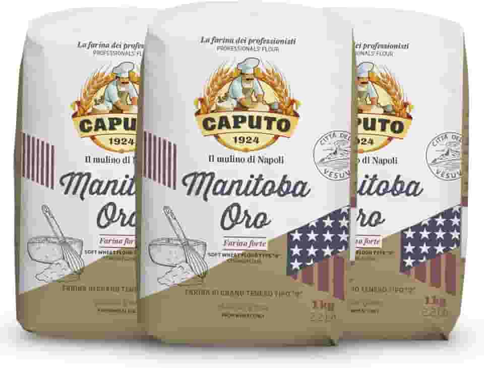 Pack c/ 3 Farinhas 0 Italiana Caputo Manitoba Oro 1kg