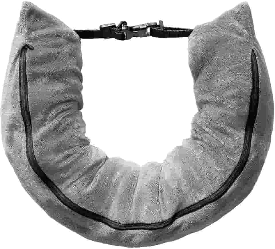 Almofada de Viagem Inteligente 2 em 1 – Vira Bolsa e Acomoda até 6 Camisetas | Toque Plush e Ajuste Anatômico