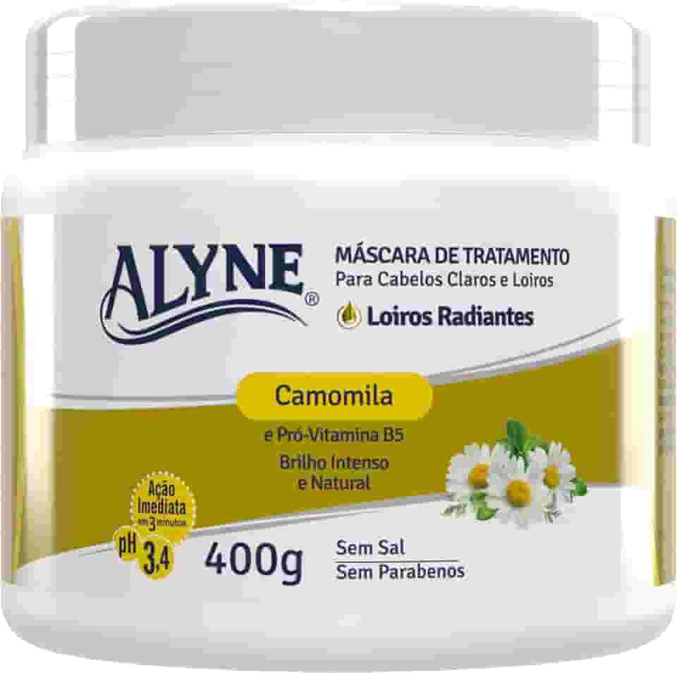 Alyne, Máscara de Tratamento, Para Cabelos, Louros Radiantes, 400 g, Amarelo