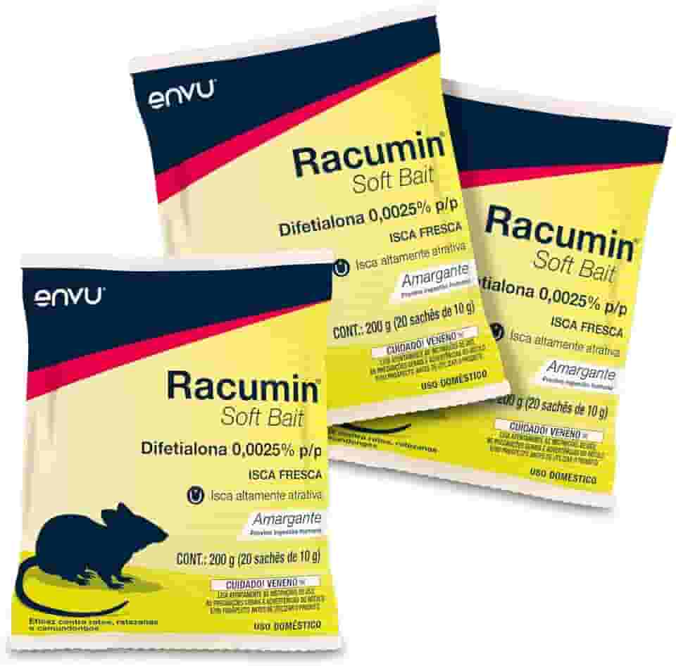 Kit 3 Racumin Soft Bait : Isca fresca para matar ratos