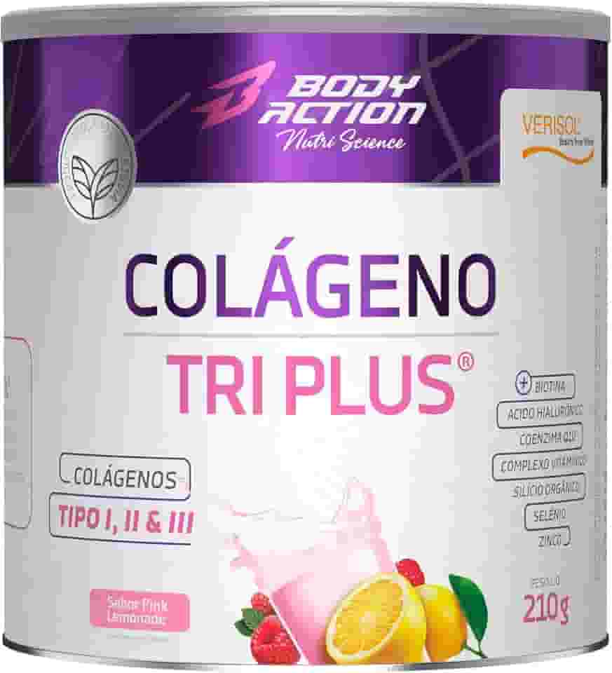 Colágeno Verisol Tri Plus Tipo1, Tipo 2 e Tipo 3-210g Bodyaction (Único, Pink Lemonade)
