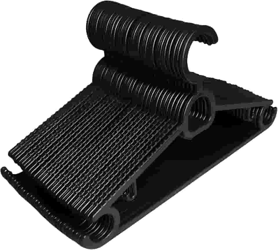 Kit 20 Cabides Adulto Preto Antideslizante Reforçado | Cabide Resistente Para Roupas Pesadas Calças Camisetas | Contém Porta Gravata, Cinto e Lenço,Camisas, Ternos Gancho para Vestido | CSCABIDES