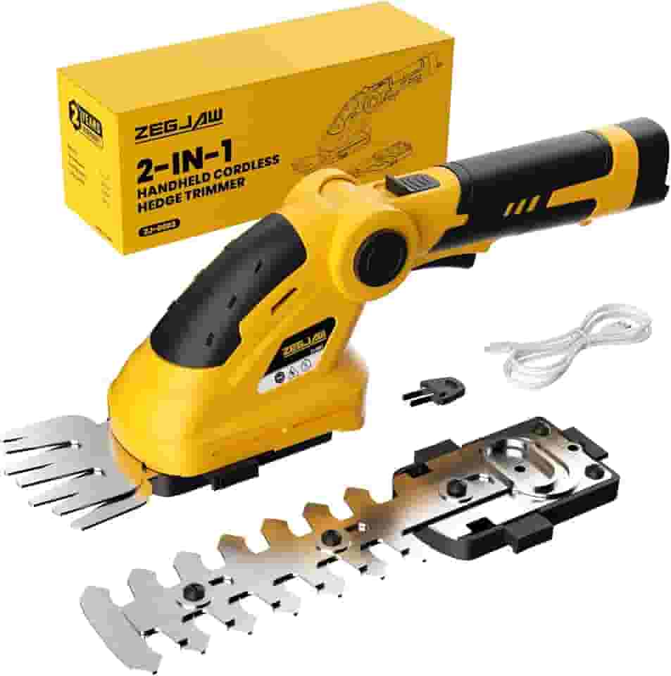 Aparador De Cerca Viva Sem Fio 7,2 V, 2 Em 1, Elétrico, Leve, Eficiente, Alimentado Por Bateria, Ferramenta Jardim Para Poda Cercas Vivas, Arbustos E