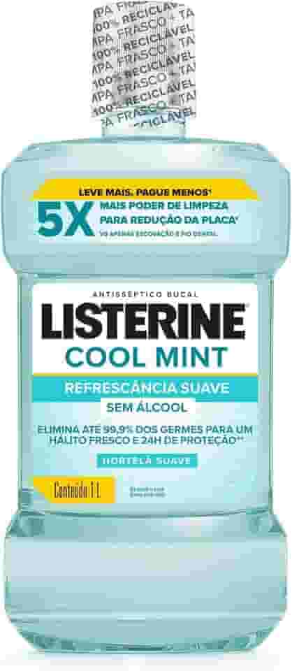 Listerine Enxaguante Bucal Cool Mint Sem Álcool, 1L