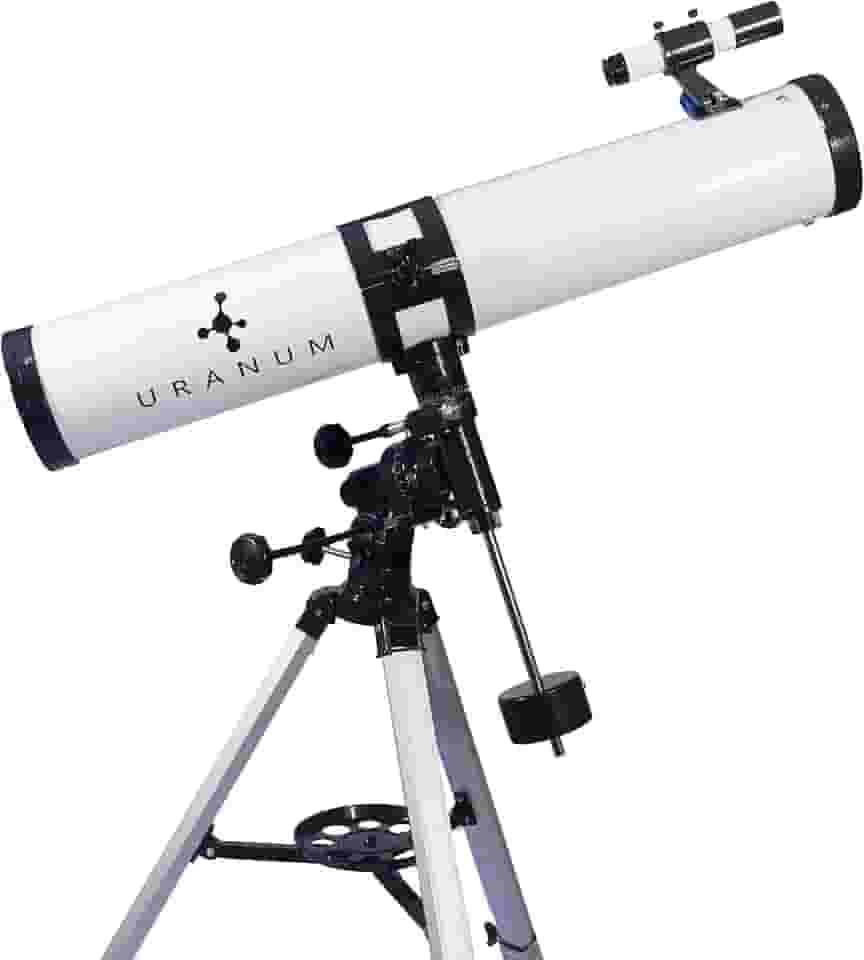 Telescópio Refletor Newtoniano 114mm Uranum Equatorial Astronômico Luneta Para ver Nebulosas Planetas Galáxias Estrelas