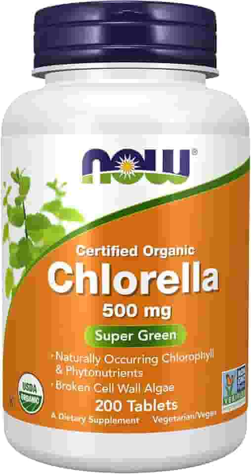 Clorela Orgânica Chlorella 500mg Importada EUA 200 Tabletes