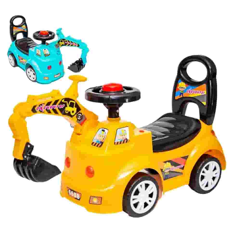 Escavadeira de Brinquedo Gigante Trator Retroescavadeira Carrinho Infantil (Amarelo)