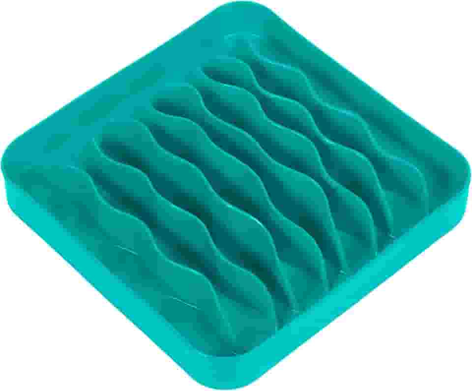 PET GAMES - Comedouro Funcional Flexivel e Lento Que Atiça a Procura por Alimentos para Cães e Gatos - Pet Wave - Verde