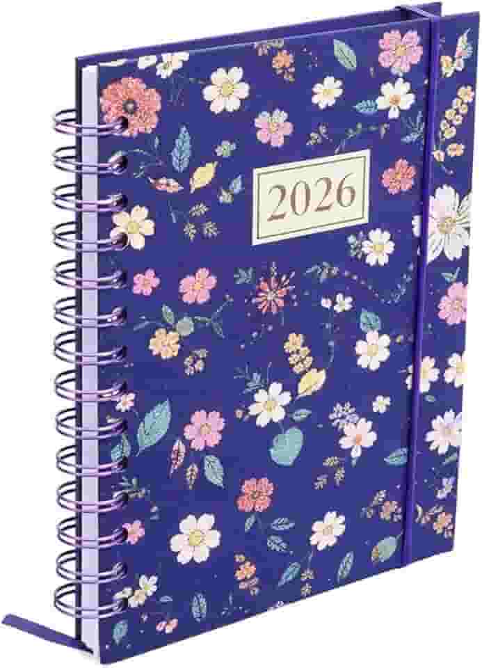 Agenda 2026 Planner Semanal Floral Glitter 336 páginas (FLORAL AZUL MARINHO)