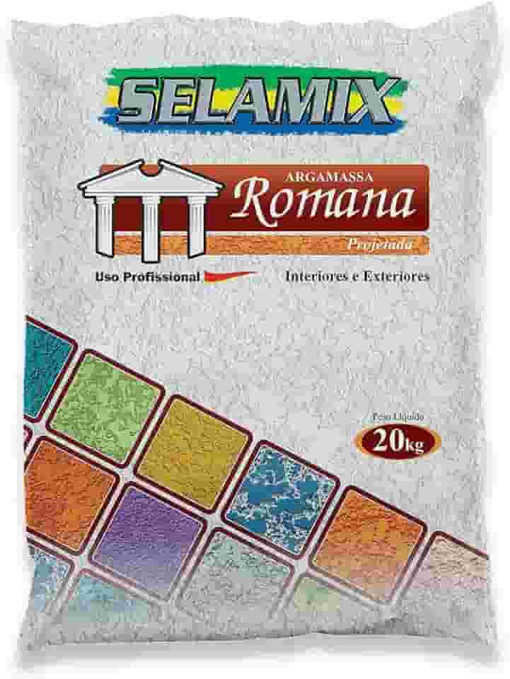 Argamassa Projetada Romana Branca 20Kg