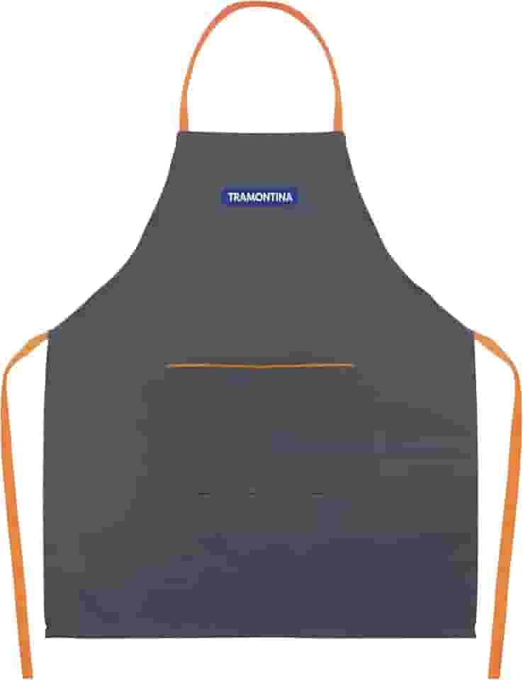 TRAMONTINA AVENTAL PARA JARDINAGEM EM TECIDO CINZA E LARANJA