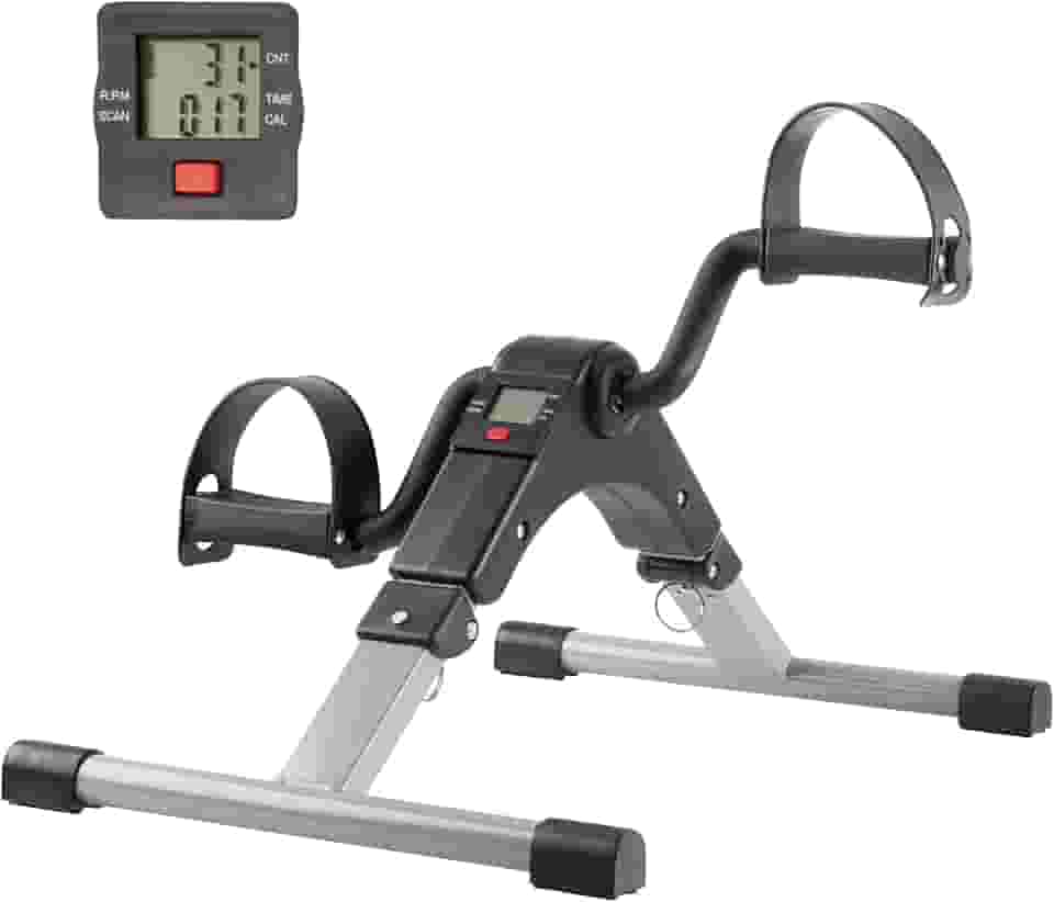 Coleção portátil de máquina de ginástica estacionária sob a mesa – Pedal de exercício interno para braços, pernas, fisioterapia ou queima de calorias da Wakeman Fitness