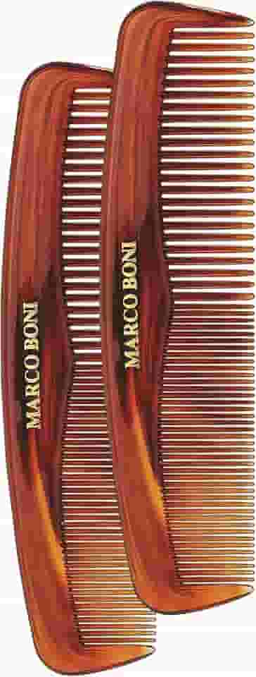 Marco Boni Kit Com 2 Pentes Masculinos Dentes Finos E Médios 0022 Tortoise 2 Unidades
