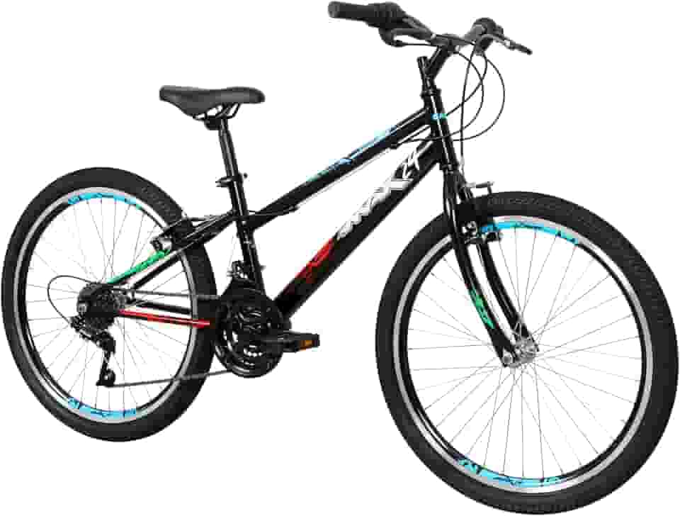Caloi Bicicleta Infantil Max, Aro 24, Câmbio 21 Velocidades, Preta