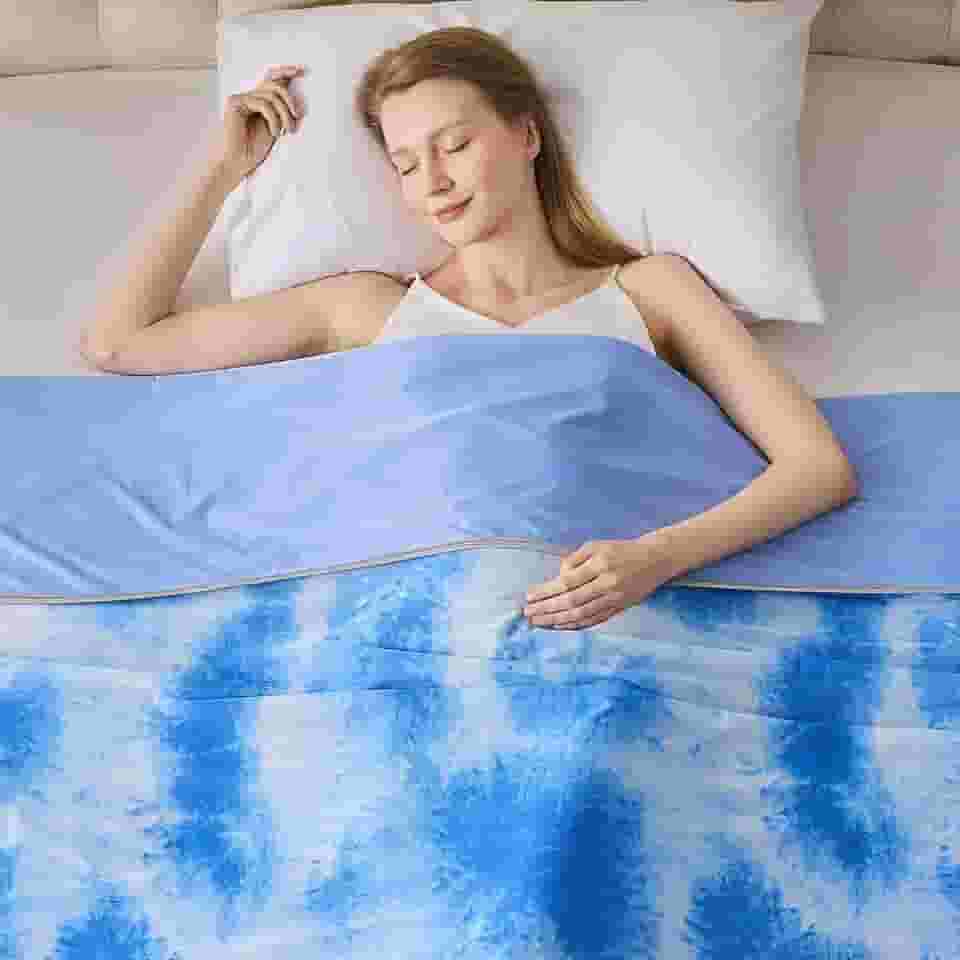 Cobertor refrescante para quem dorme quente, macio e leve e respirável para cama de verão tamanho Queen, absorve o calor para manter o corpo fresco para suores noturnos, Q-Max>0,5 fibra fria