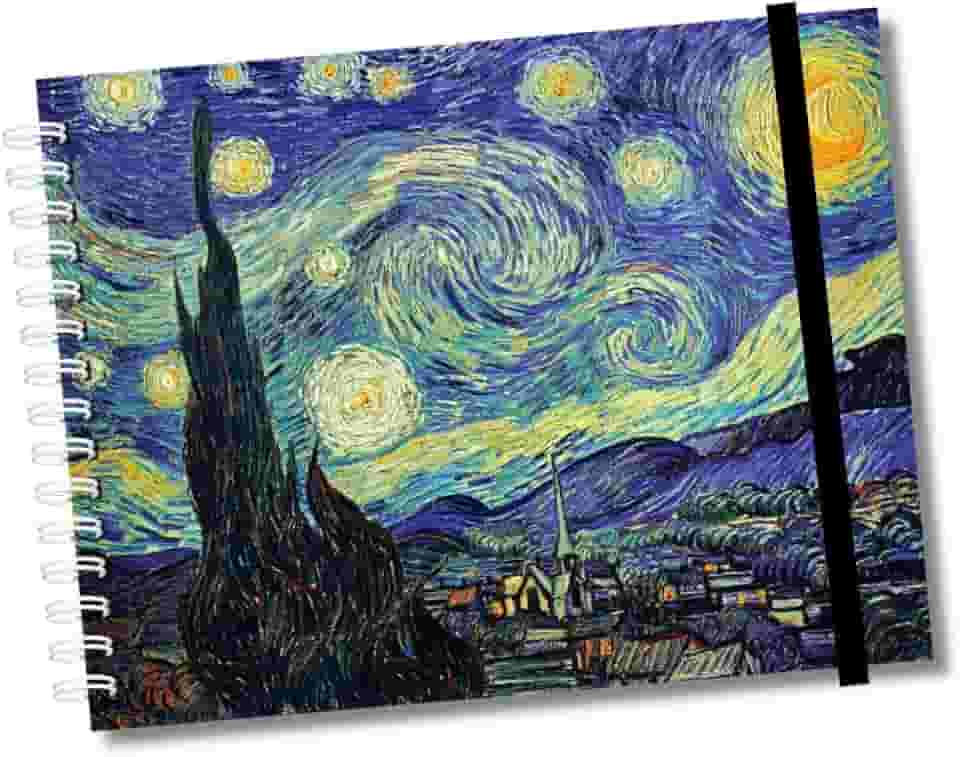 Sketchbook Capa Dura Desenho E Aquarela papel offset 180g Temas artistas (MODELO 1)