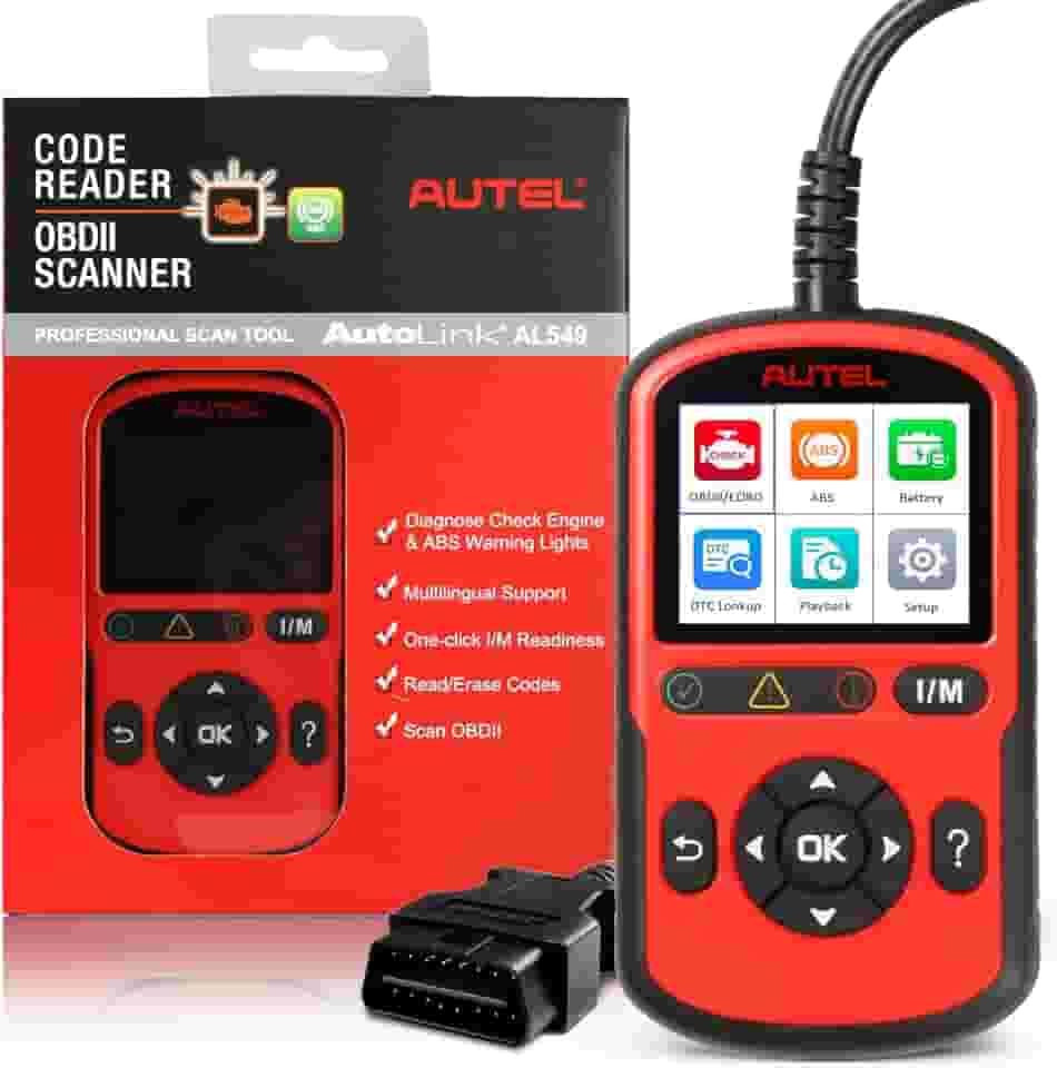 Autel Scanner OBD2 AutoLink AL549: Leitor de código de motor de verificação 2025, ferramenta de diagnóstico ABS, teste universal de bateria de carro e alternador, versão de atualização de Autel AL519