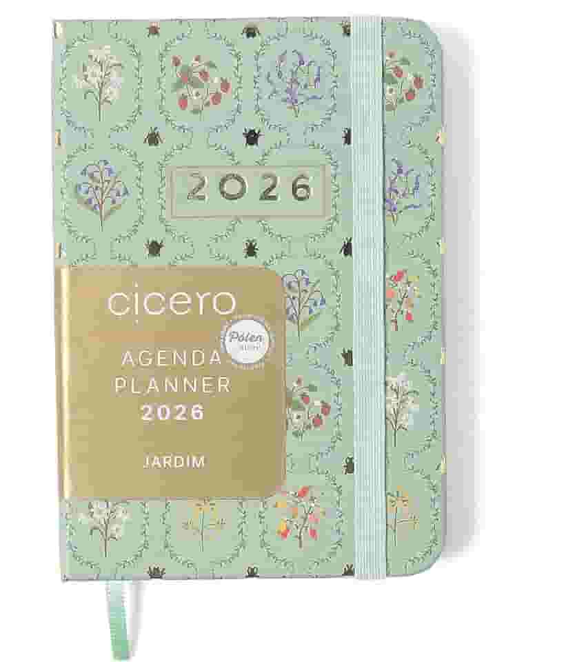 AGENDA PLANNER CICEROS 2026 JARDIM SEMANAL 9X13 VERDE
