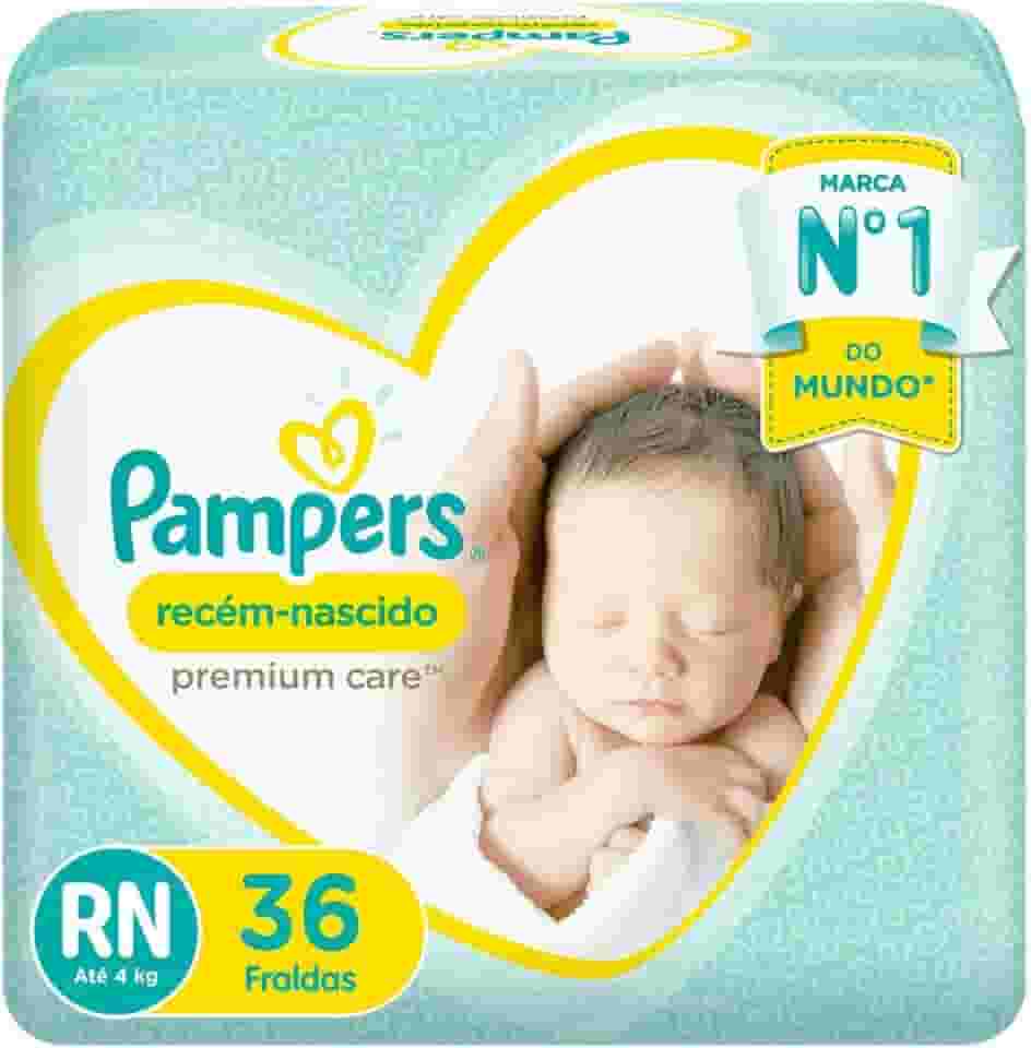 Fralda Pampers Premium Care Recém-Nascido RN 36 Unidades