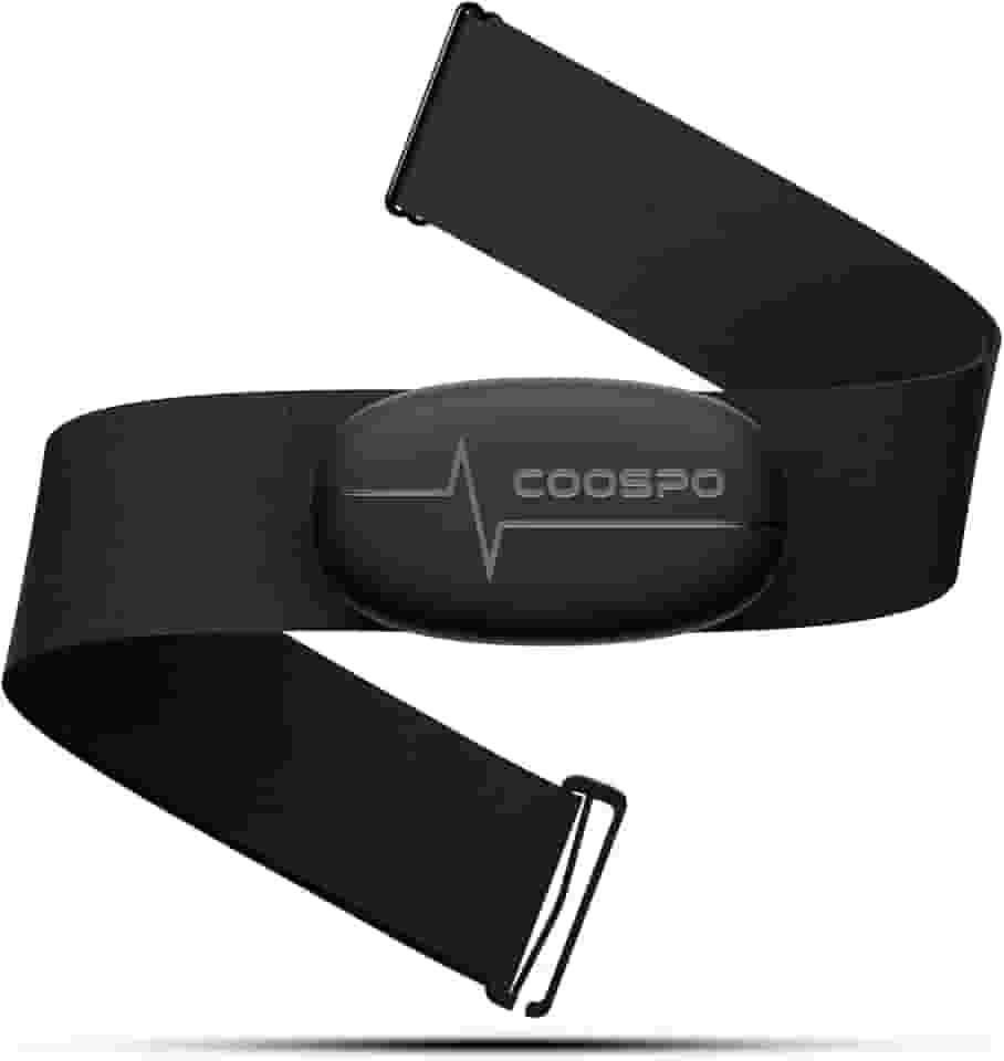COOSPO H6 Banda de frequência cardíaca Bluetooth 4.0 Ant+ monitor sensor de frequência cardíaca compatível com CoospoRide, Wahoo, adidas Run, Rouvy, Pulsoid