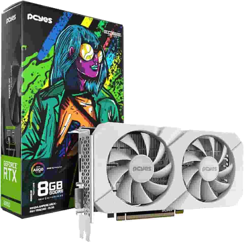 GPU NVIDIA GEFORCE RTX 3050 8GB GDDR6 128BIT BRANCO PROJETO EDGE - PVRTX30508WTPE