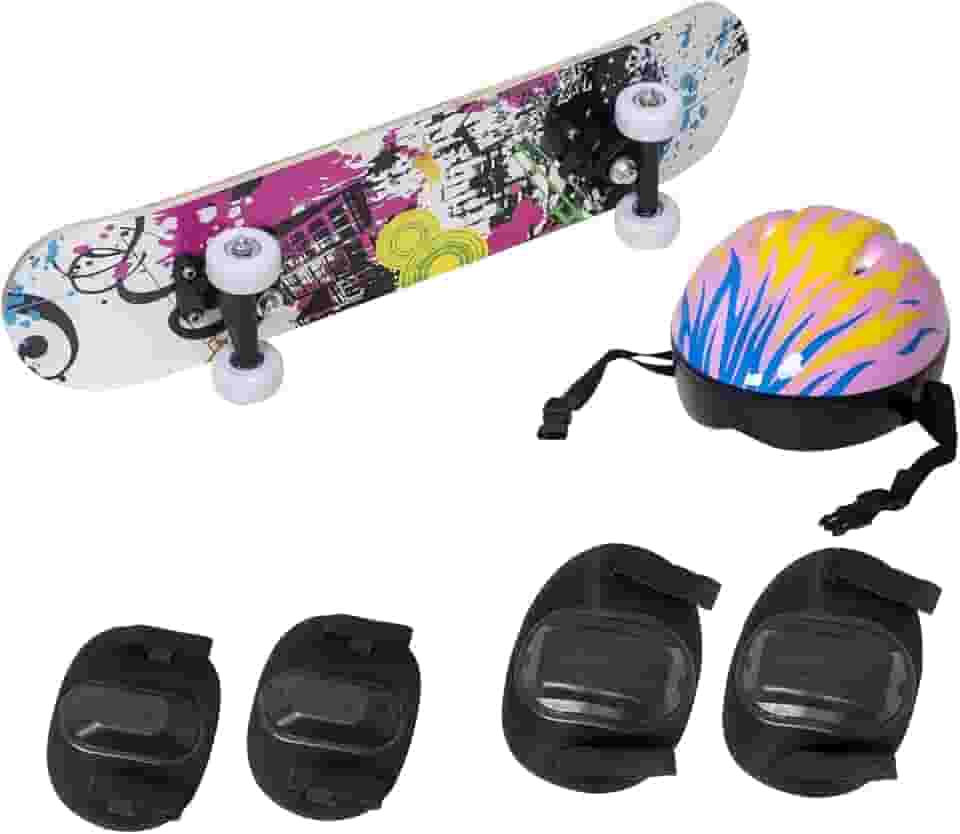 Skate Infantil Radical Iniciante 60 CM Tinta Rosa BH Store