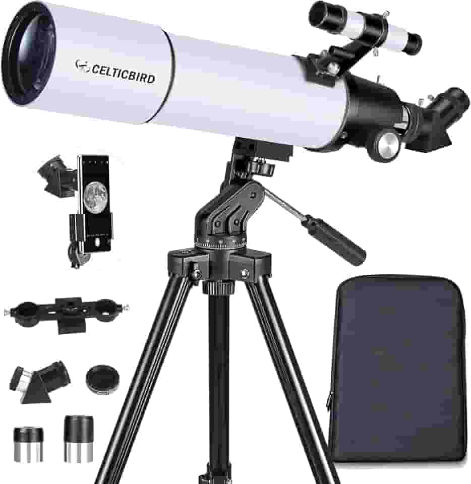 80x600mm AZ Telescope, Travel Telescopes for Adults Astronomy, Telescopio for Beginners,Kids with Backpack, Moon Filter, Phone Adapter