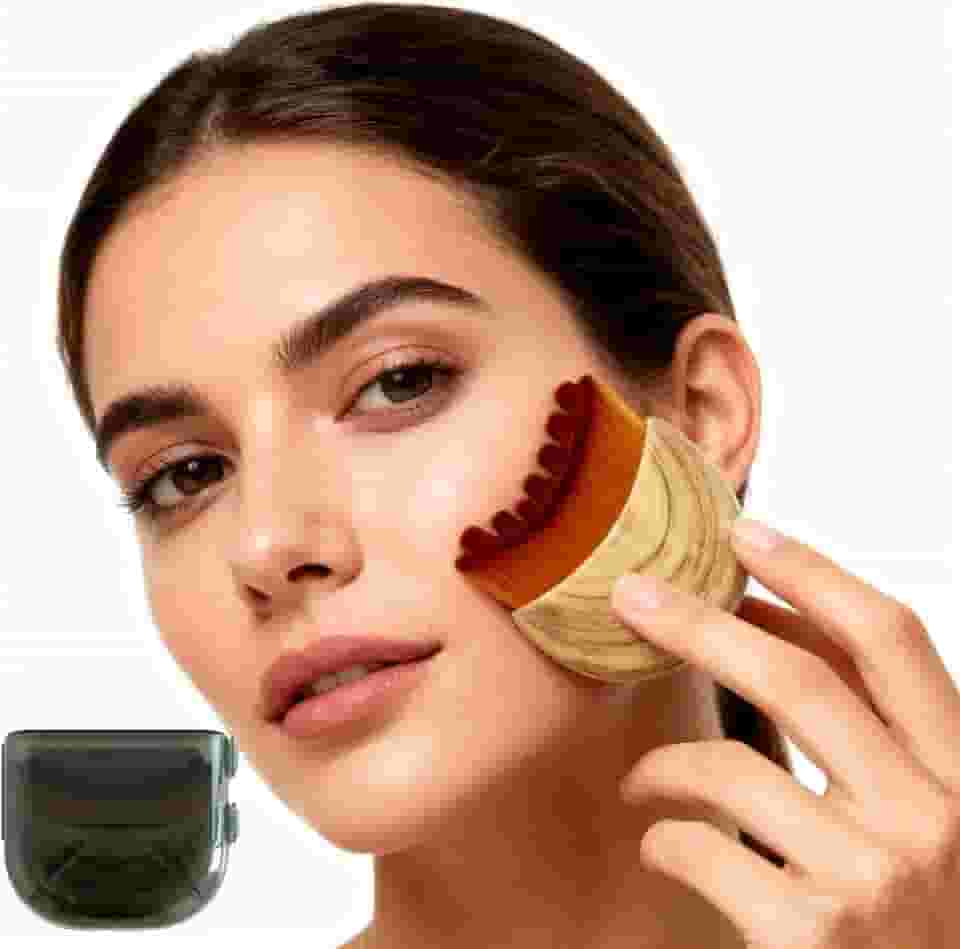 Escova facial de contorno, desentupidor de massagem linfática, músculos faciais relaxantes, alívio da fadiga, design ergonômico de aderência