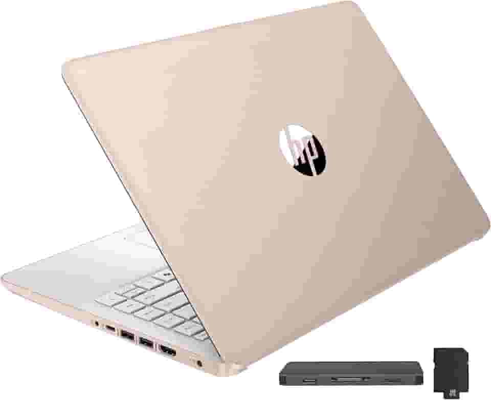 Notebook 14” HP Stream HD BrightView, Intel Celeron N4120, 16 GB RAM, 288 GB de armazenamento, Intel UHD Graphics, Webcam 720p, Wi-Fi, 1 ano de Office 365, Win 11 S, dourado