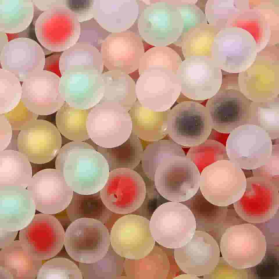 Contas de 16 mm, 100 peças, cor fosca, transparente, bolha, grânulo, pedaço, chiclete, contas focais para fazer joias, artesanal, DIY, colar, pulseira, acessório para a cabeça com contas (mstm)