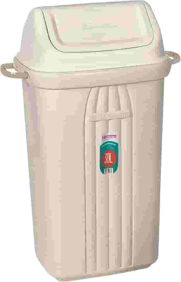 Sanremo - Lixeira Plástica Basculante de 30 Litros, Linha Casablanca