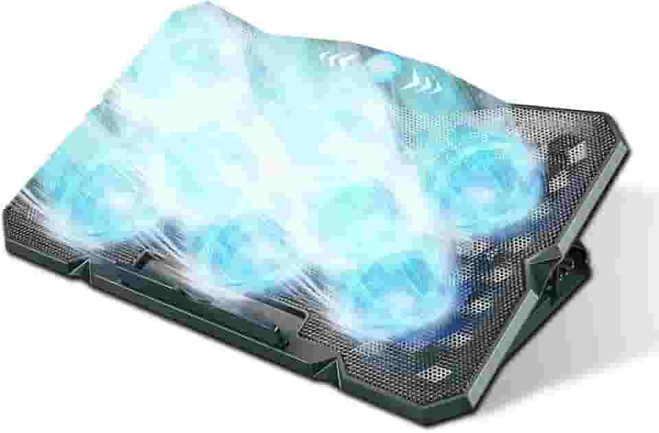 Base Cooler Notebook com 8 Ventoinhas Ajustáveis 3000 RPM - Compatível com Notebooks de 12 a 17 Polegadas,5 Ângulos Ajustáveis,2 Portas USB,Material Resistente - Ideal para Gaming,Escritório e Viagens