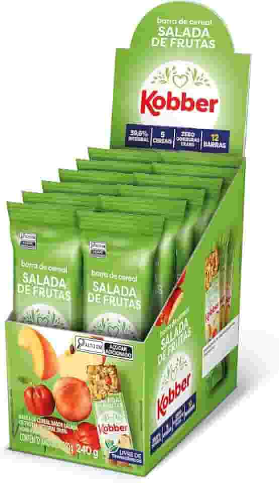 Kobber Barra de Cereal Salada De Frutas 20g Cada - Display Com 12 Unidades