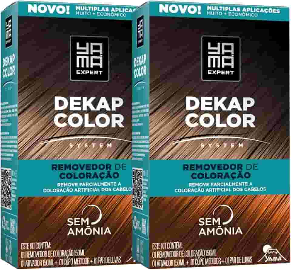 Kit Yama 2 DekapColor Removedor De Coloração Capilar Cabelo Profissional Sem Amonia 300ml