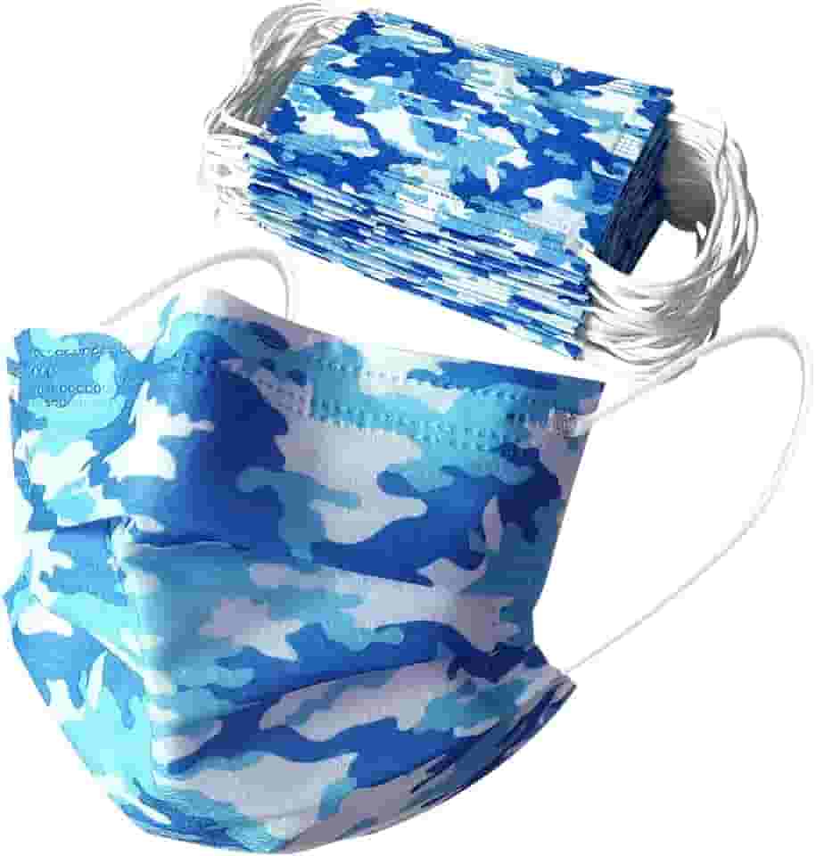 Máscara Facial Descartável Infantil Com 3 Camadas, Proteção Bucal Para Crianças (Pacote 50)