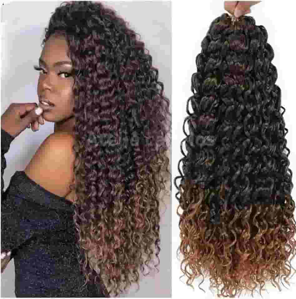 Cabelo Cacheado Orgânico Para Crochet Braid - 320gr 75cm Idêntico ao Cabelo Humano Fibra Premium(Mel)