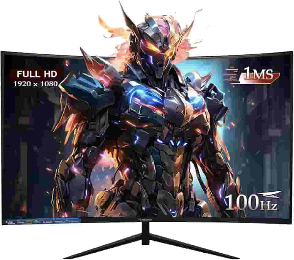 Monitor Curvo 27 Polegadas100Hz Full HD LED – Tela 1500R, 1MS, 98% sRGB, HDMI/VGA, Adaptive Sync, Ajuste de Inclinação e Filtro de Luz Azul para Jogos e Home Office (Polegadas, 27)