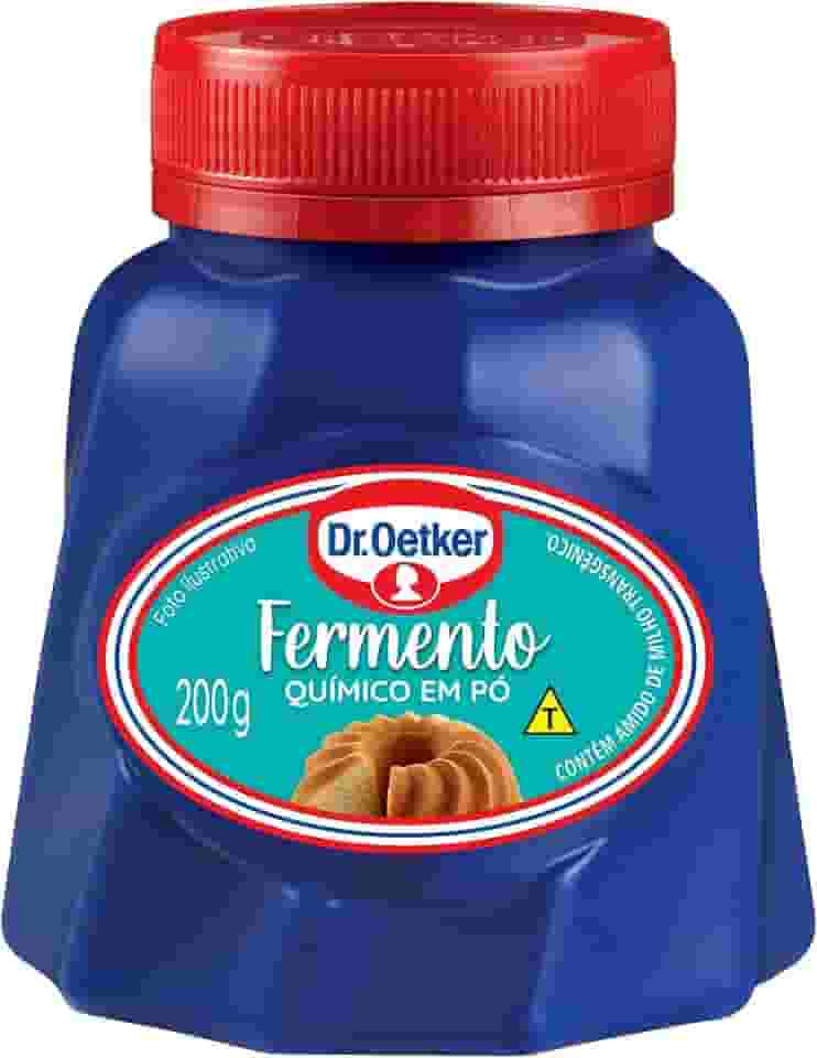 Dr. Oetker Fermento Químico em Pó, Ideal para Bolos Macios e Fofinhos, Ação Dupla, 200g