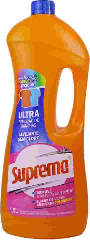 Suprema Alvejante Sem Cloro Remoção De Manchas/Roupas Coloridas 1.5L - Nova embalagem (Pode variar)