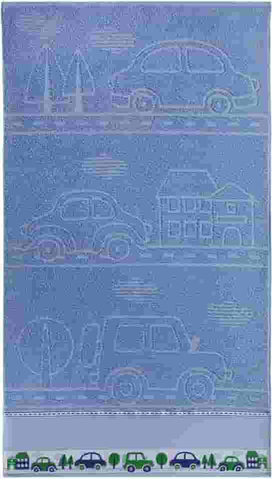 Toalha de Banho Infantil 1,20m x 0,68m Algodão Tecido Grosso Azul Bebê