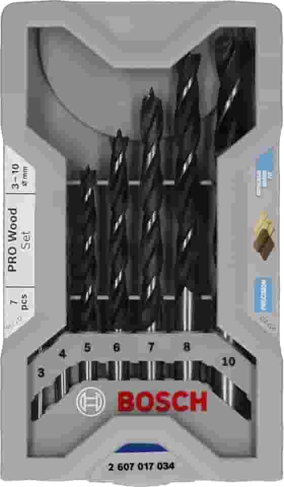 Bosch Jogo de 7 brocas para madeira PRO wood 3-10mm