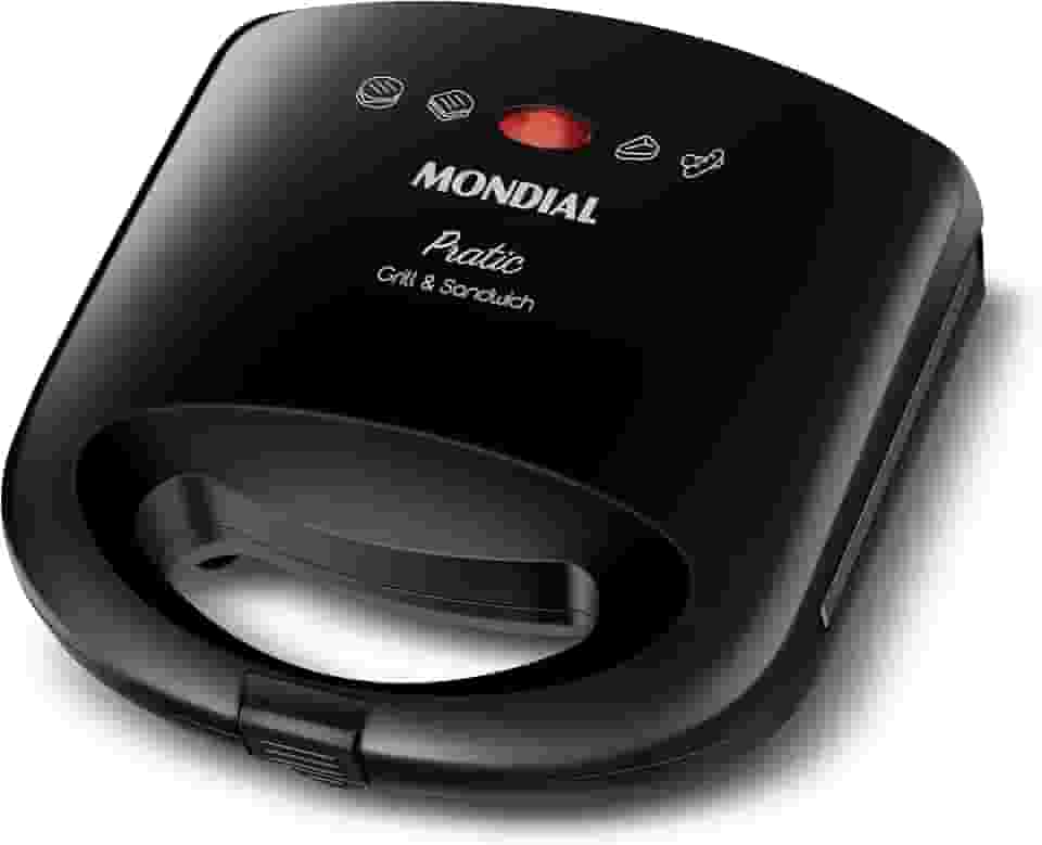MONDIAL Grill E Sandwich Pratic, Preto, 750W, 110V - SN-01