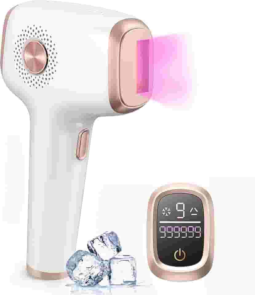 INNZA Removedor de pelos IPL com função de resfriamento de gelo para mulheres permanentes, 999.999 Flashes Removedor de pelos IPL indolor, dispositivo de remoção de pelos para axilas, pernas, braços (Ouro rosa - 2)