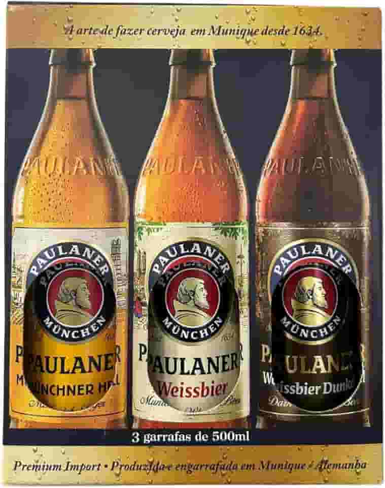 Cerveja Alema Paulaner Garrafa 500ml Kit com 3 Un
