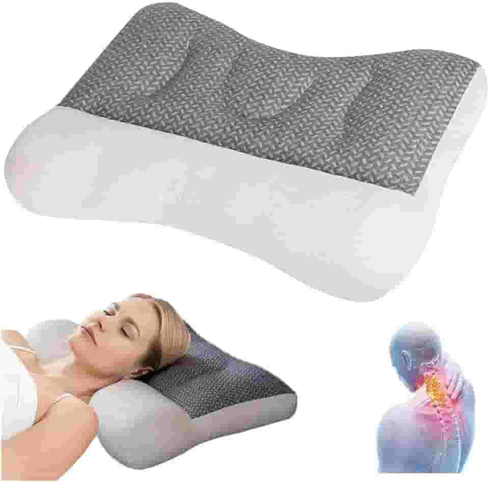 Travesseiro para apneia do sono, travesseiro ortopédico de sono profundo, travesseiro Pro Ease para apneia do sono, travesseiro ergonômico para pescoço e ombro, travesseiro para dormir,