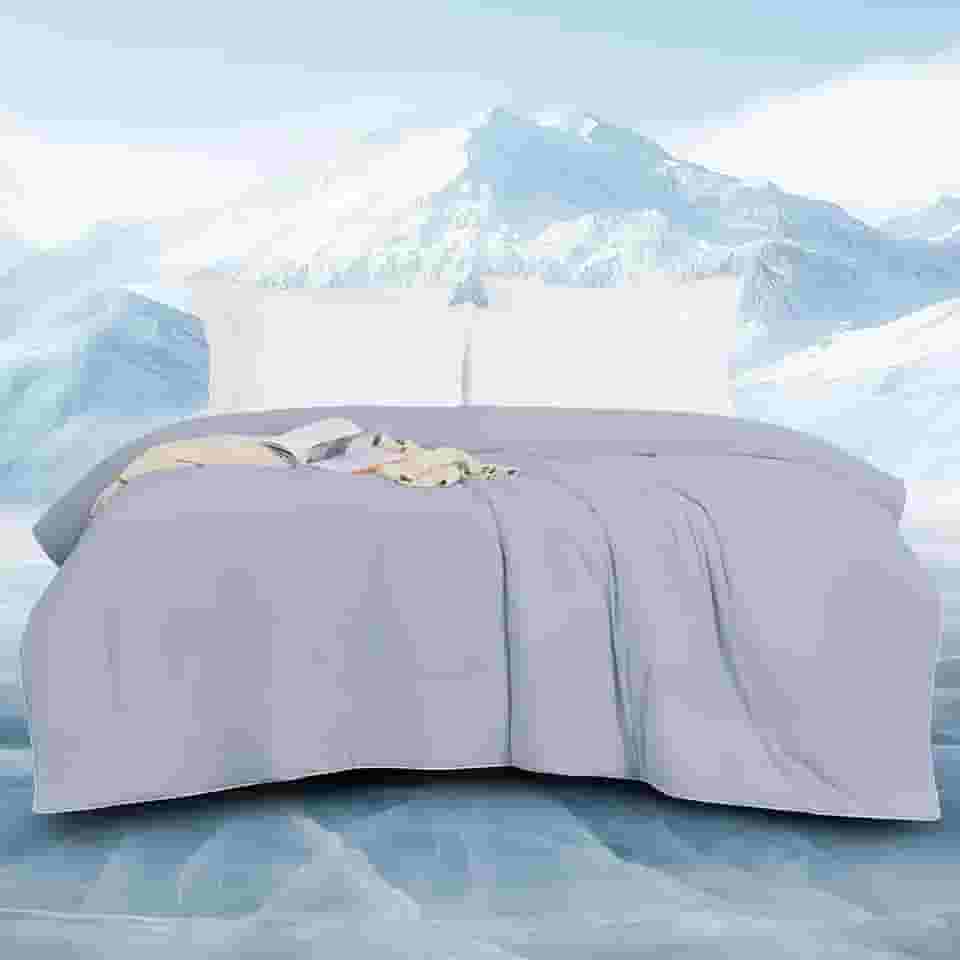 downluxe Edredom refrescante tamanho queen, cobertor refrescante para todas as estações, edredom leve de verão com Q-Max > 0,4 fibra de resfriamento Arc-Chill para absorver o calor corporal, 228 cm x