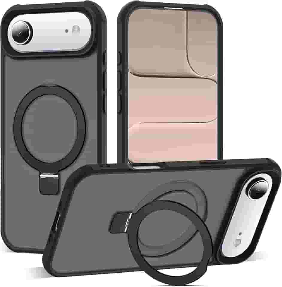 Capa para celular compatível com iPhone 2025 Air com suporte magnético invisível de anel de vedação de grau militar, translúcida para iPhone 2025 Air de 6,6 polegadas [compatível com Mag-Safe